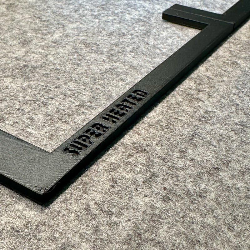 Closeup of the Basic Backspacer in black