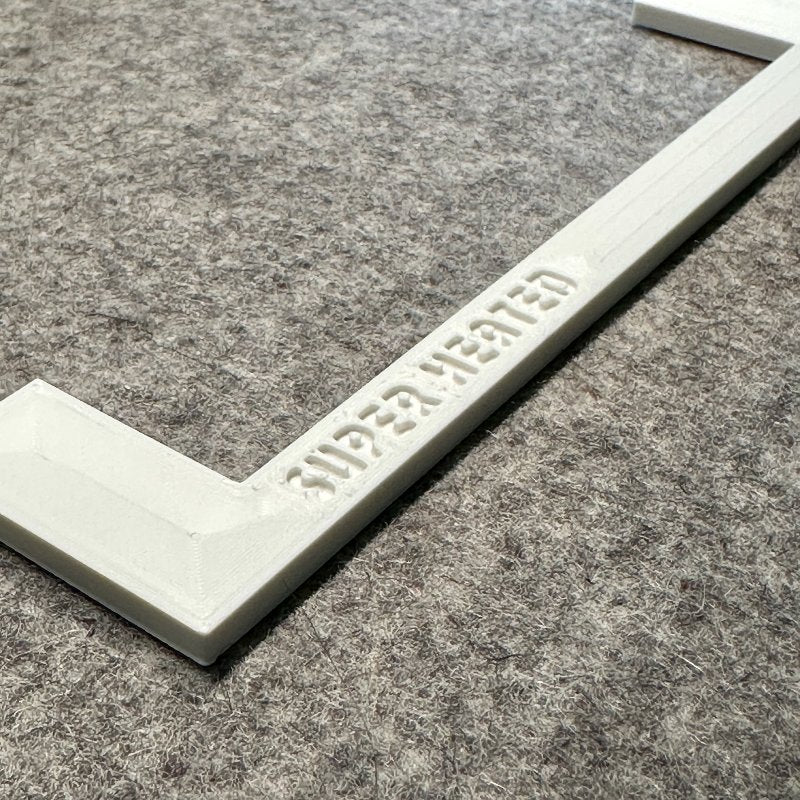 Closeup of the Basic Backspacer in white